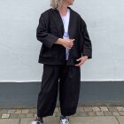 LISELOTTE HORNSTRUP - BLACK HALF PANTS LINEN