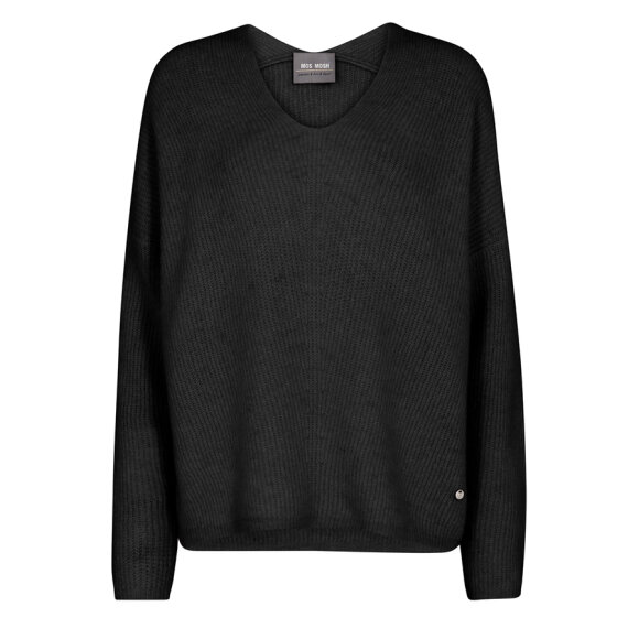 MOS MOSH - BLACK MMTHORA V-NECK KNIT