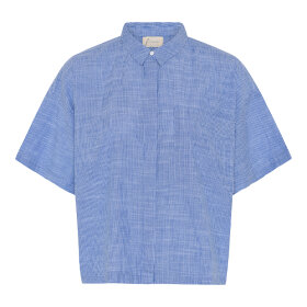 FRAU - MED BLUE STRIPE NICE SS SHIRT