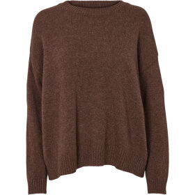 BASIC APPAREL - BROWN MEL LISE O-NECK