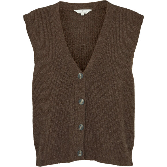 BASIC APPAREL - BROWN MEL LISE VEST