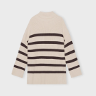 MOSHI MOSHI MIND - SAND/CHOCO SHADOW KNIT STRIPE