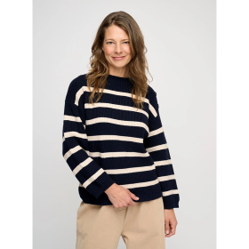 MOSHI MOSHI MIND - DARK NAVY/SAND SHADE KNIT STRI