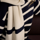 MOSHI MOSHI MIND - DARK NAVY/SAND SHADE KNIT STRI