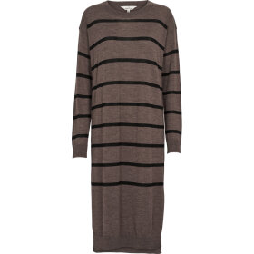 BASIC APPAREL - BROWN/BLACK VERA LONG DRESS