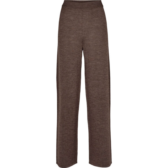 BASIC APPAREL - BROWN MEL VERA WIDE PANT