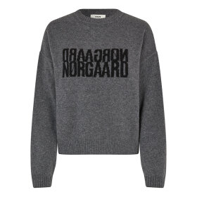 MADS NØRGAARD - DARK GREY MEL KNIT TILONA SWEA