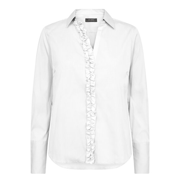 MOS MOSH - WHITE MMSYBEL SATIN SHIRT