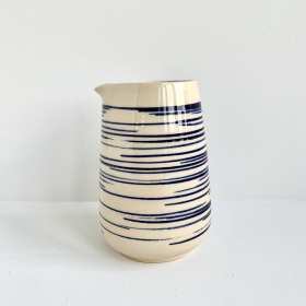 BORNHOLMS KERAMIKFABRIK - BLUE PINSTRIPE MILK JUG