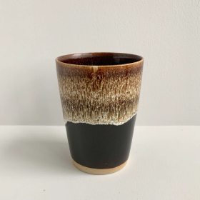 BORNHOLMS KERAMIKFABRIK - BROWN CHOCOLATE TALL CUP