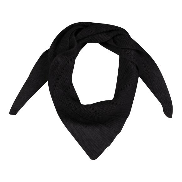 FRAU - BLACK DOHA CASHMERE SCARF SMAL