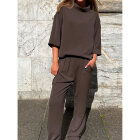 NEO NOIR - BROWN ARLO CREPE JUMPSUIT