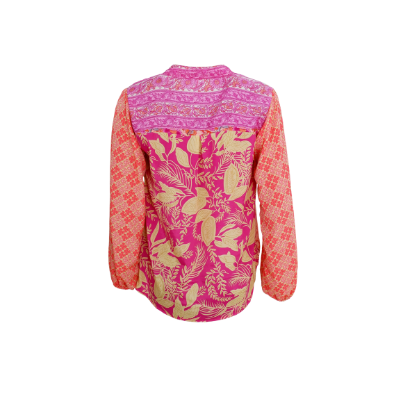 BLACK COLOUR - PINK MULTI BCLUNA KAFTAN BLOUS