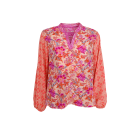 BLACK COLOUR - PINK MULTI BCLUNA KAFTAN BLOUS