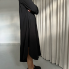 LINEA G - SORT RIE JERSEY KJOLE