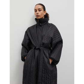 MADS NØRGAARD - BLACK QUILT RULER COAT