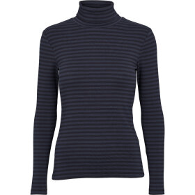 BASIC APPAREL - BLACK/NAVY LUDMILLA HIGH NECK