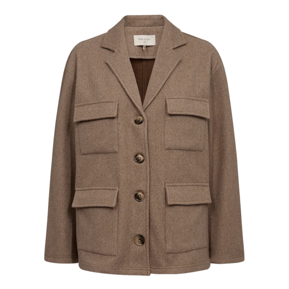 FREEQUENT - TAUPE GRAY MEL FQYANNA-JACKET
