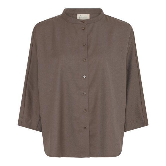 FRAU - WALNUT SEOUL SHORT WOOL SHIRT