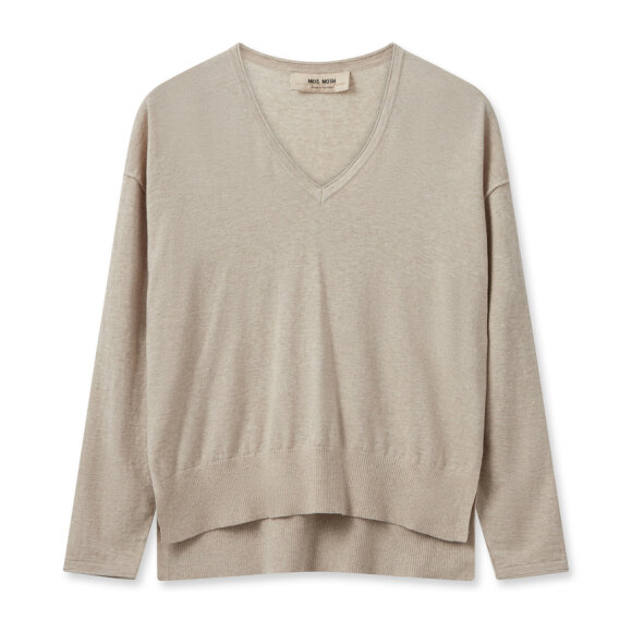 MOS MOSH - CEMENT MMTANI V-NECK KNIT