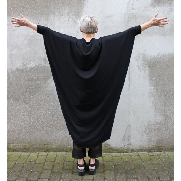 LISELOTTE HORNSTRUP - BLACK DRAPE DRESS