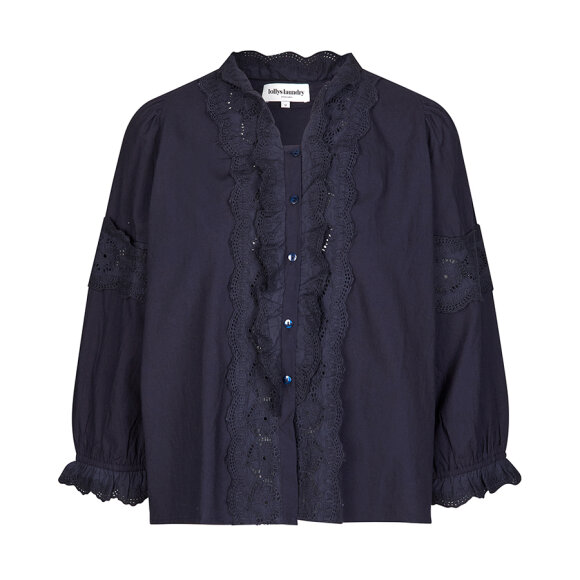 LOLLYS LAUNDRY - DARK BLUE PAVIALL SHIRT LS