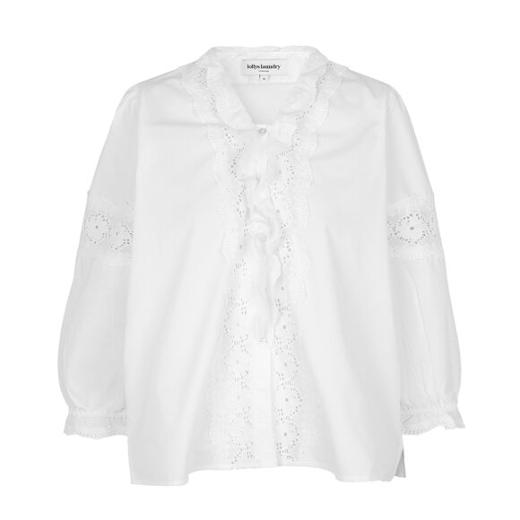 LOLLYS LAUNDRY - WHITE PAVIALL SHIRT LS