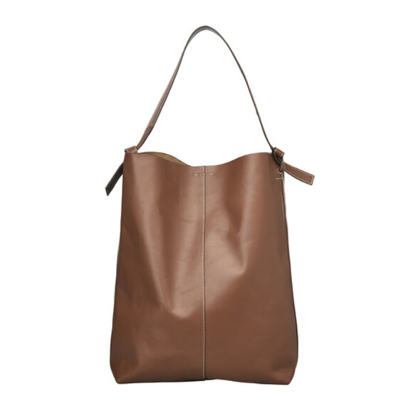 BECKSÖNDERGAARD - MOCHA BROWN GLOSSY MAE BAG