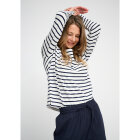 MOSHI MOSHI MIND - ECRU/NAVY BLESSED SWEATSHIRT S