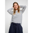 MOSHI MOSHI MIND - ECRU/NAVY BLESSED SWEATSHIRT S