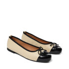 PAVEMENT - BEIGE/BLACK PATENT LUCY LEATHE