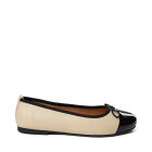 PAVEMENT - BEIGE/BLACK PATENT LUCY LEATHE