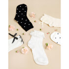 BLACK COLOUR - BLACK W WHITE BCHEART SOCK