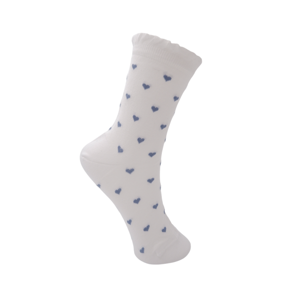 BLACK COLOUR - WHITE BCHEART SOCK