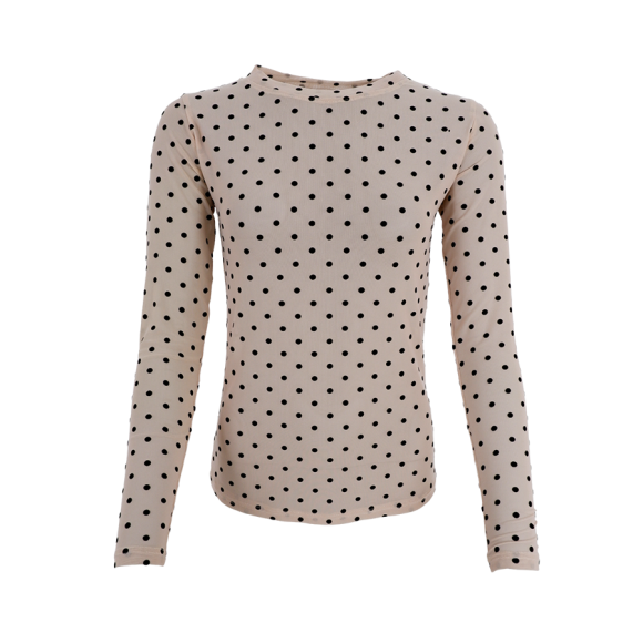 BLACK COLOUR - BEIGE BCJENNIE DOTTED MESH BLO