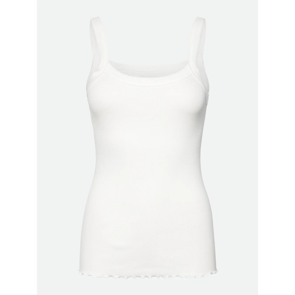 ROSEMUNDE CPH - NEW WHITE ORG COTTON STRAP TOP