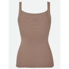 ROSEMUNDE CPH - DARK SAND ORG COTTON STRAP TOP