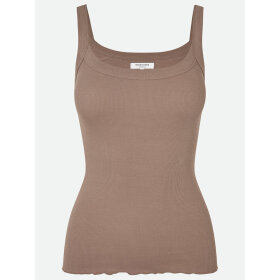 ROSEMUNDE CPH - DARK SAND ORG COTTON STRAP TOP