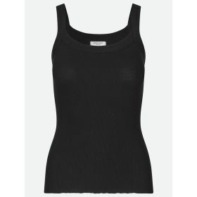 ROSEMUNDE CPH - BLACK ORG COTTON STRAP TOP