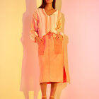 MARTA - ORANGE/FUXIA BLOUSE