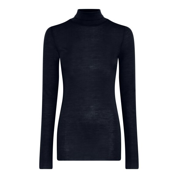 FRAU - DARK NAVY TIRANA WOOL LS ROLLN