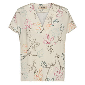 MOS MOSH - ECRU MMMARGIE LEAVY BLOUSE
