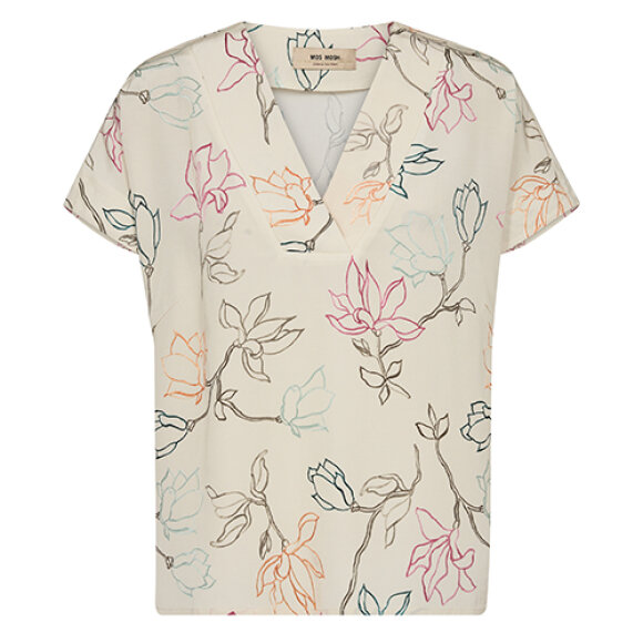 MOS MOSH - ECRU MMMARGIE LEAVY BLOUSE