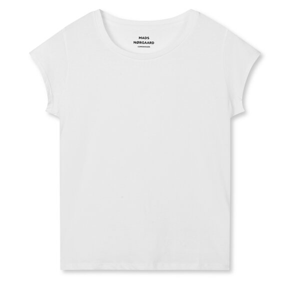 MADS NØRGAARD - WHITE FINE JERSEY TEASY TEE