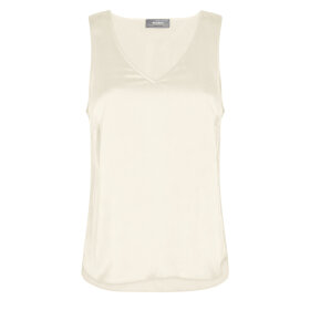 MOS MOSH - ECRU MMASTRID V-NECK SILK TANK