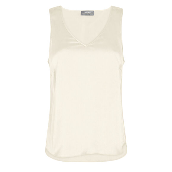 MOS MOSH - ECRU MMASTRID V-NECK SILK TANK