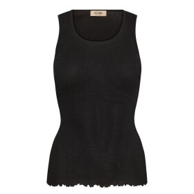 MOS MOSH - BLACK MMELAINE SEAMLESS SILK T