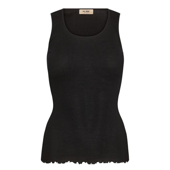 MOS MOSH - BLACK MMELAINE SEAMLESS SILK T