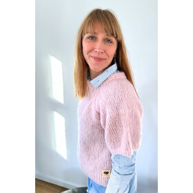 COFFEE BEANIES - LT PINK IDA SHORT SLEEVED FLUF