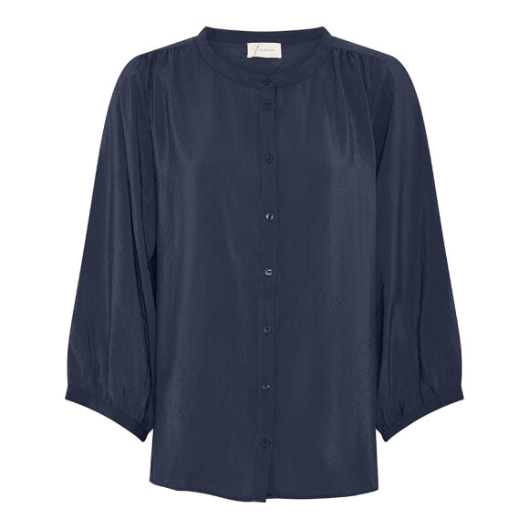FRAU - DARK NAVY BARI VISCOSE SHIRT